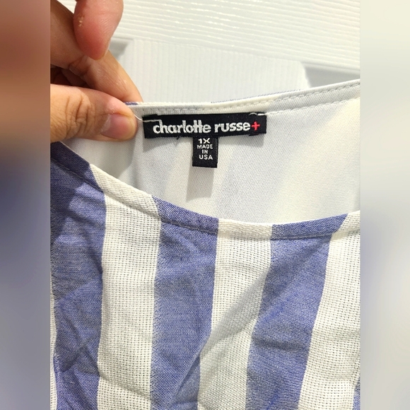 Charlotte Russe Off The Shoulder Maxi Dress. NEVER BEEN WORN. PLUS SIZE 1X - Picture 4 of 5